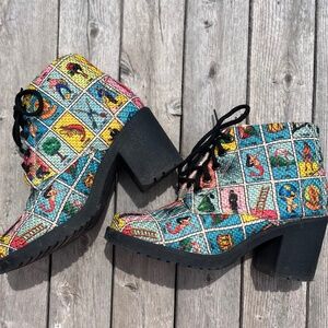 Lotería Lace-Up Heeled Boots